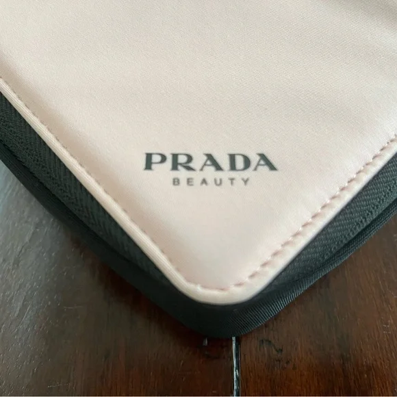 Prada Beauty Pink and Black Triangle Pouch - Picture 4 of 13